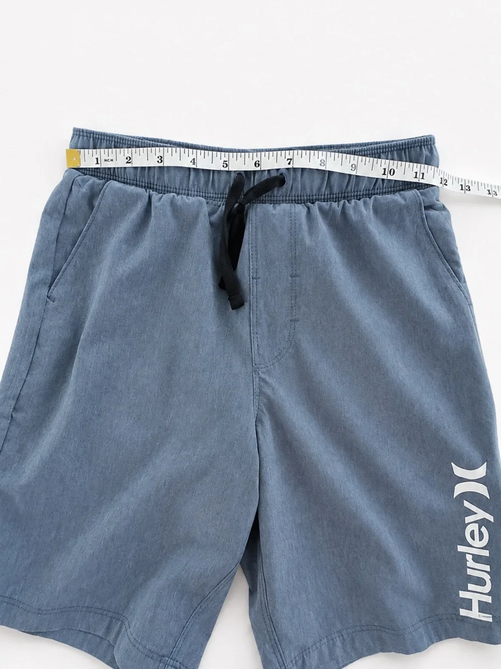 Hurley Light Gray Thermal Top with Blue Shorts